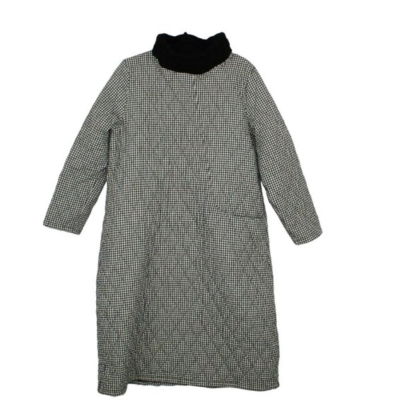 Ejoy Net Plaid Checkered Turtleneck Quilted Pullover Sweater Dress 3XL - Picture 1 of 11